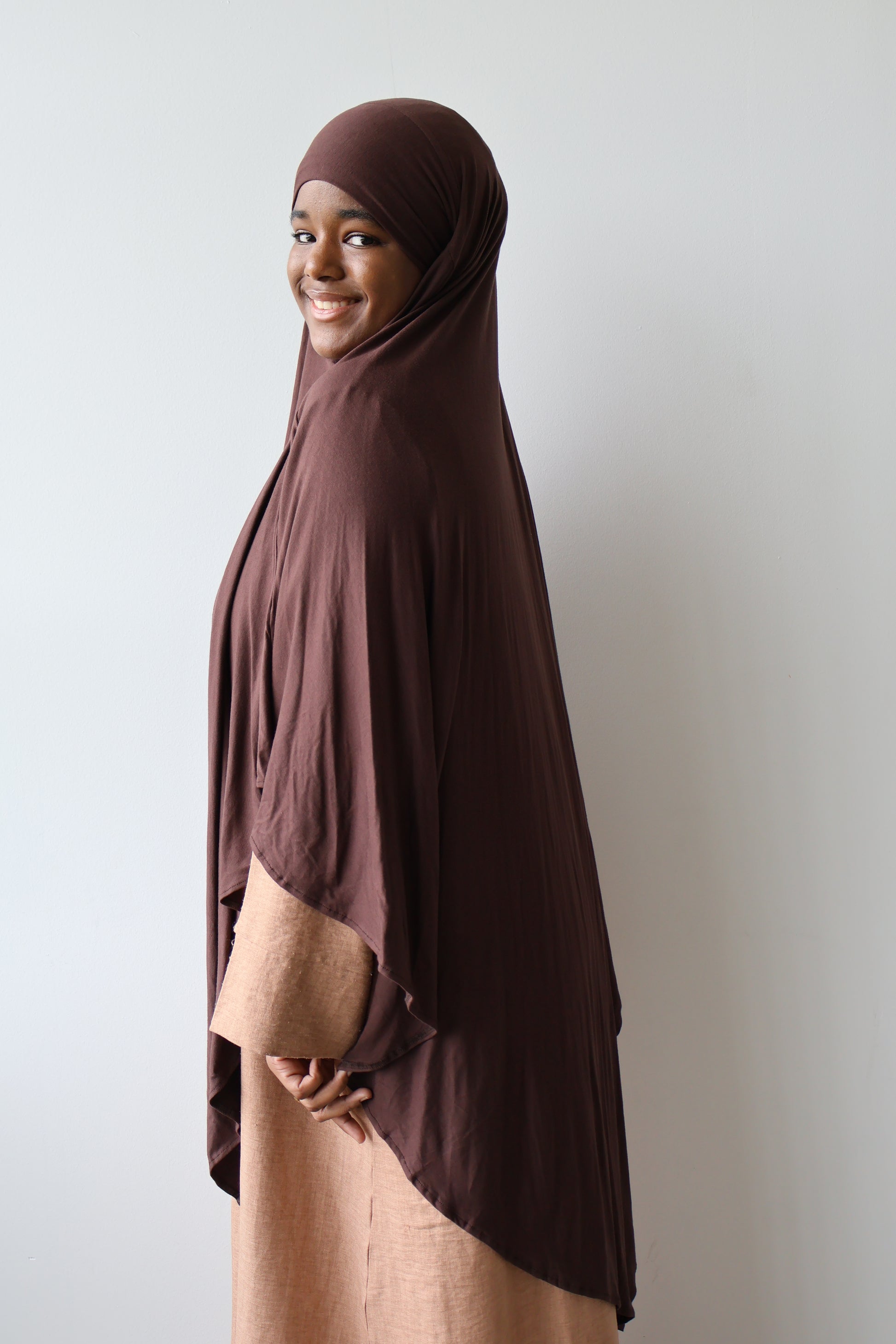 Cotton Jersey Khimar Hijab- Full Coverage