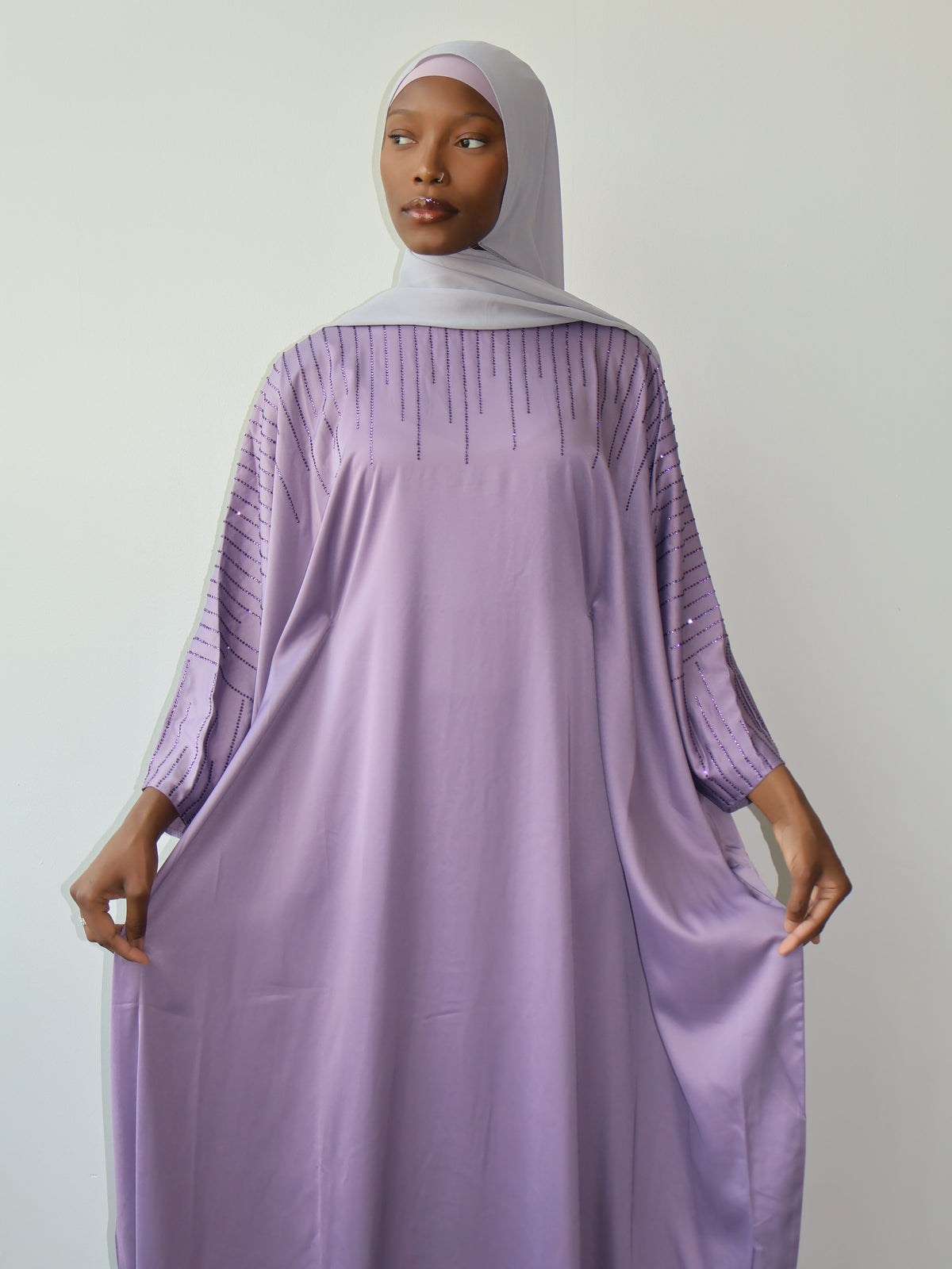 Zayna Rhinestone Butterfly Abaya