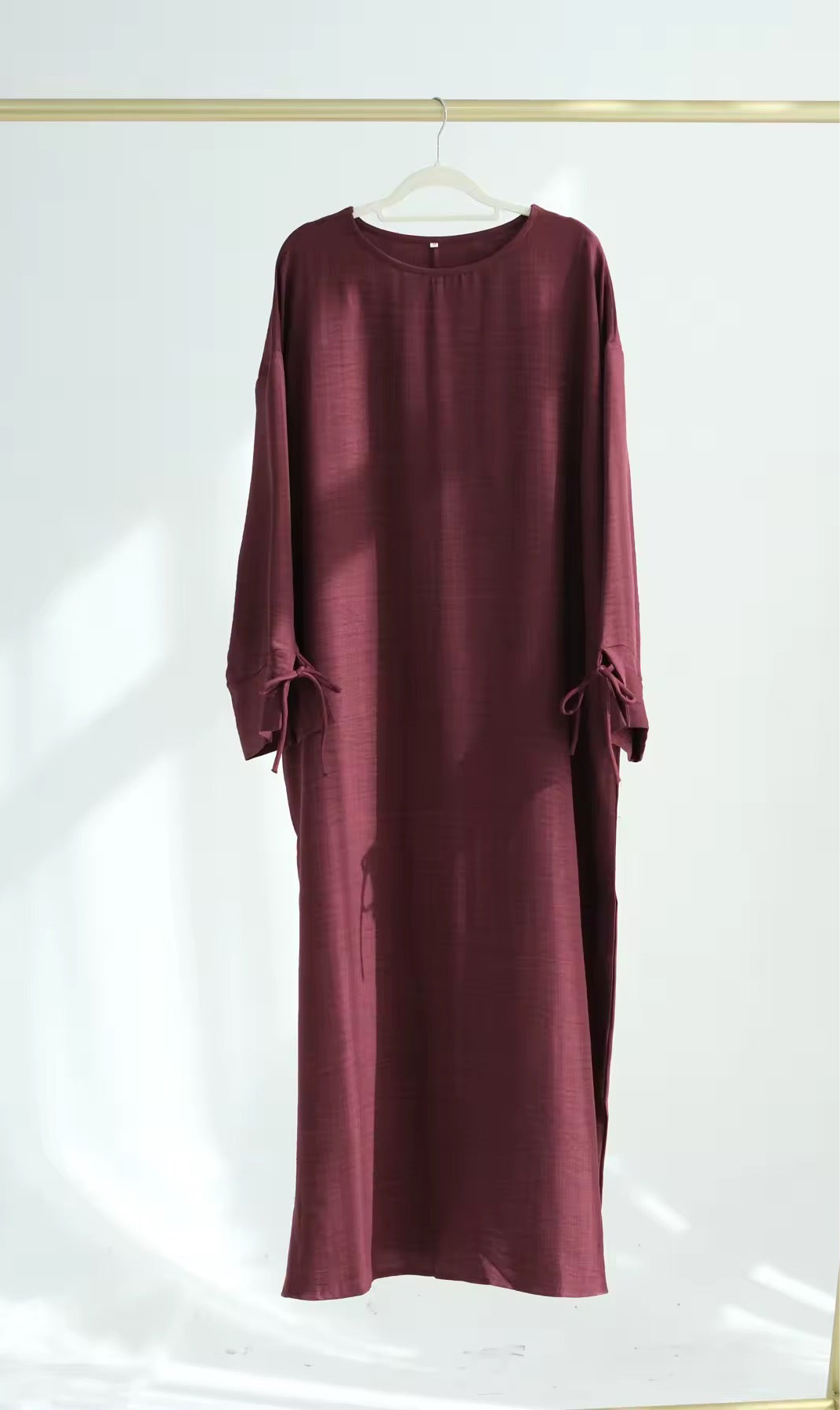 Rihla Ribbon Sleeve Abaya- Wide Fit Maxi
