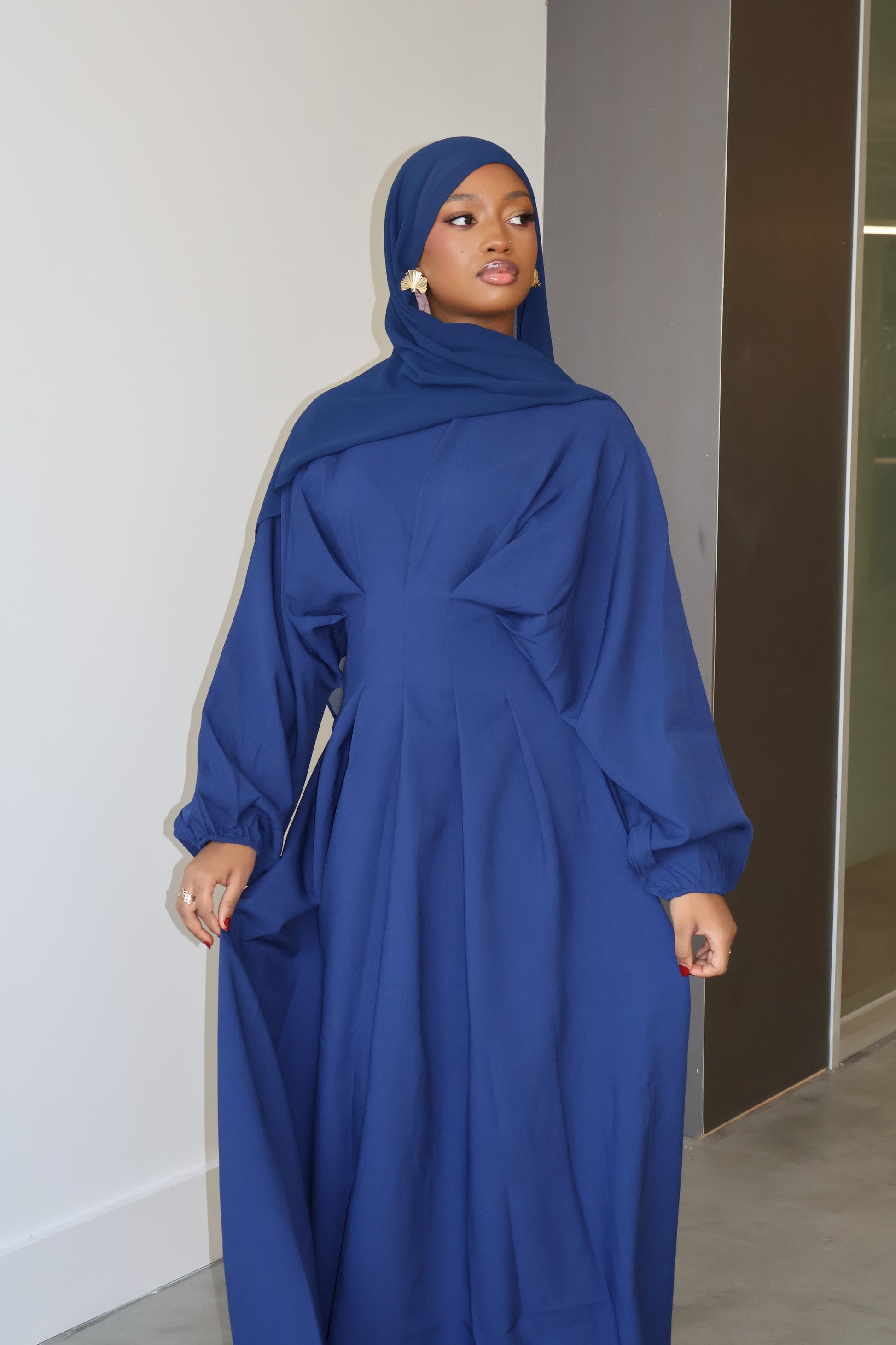 pleated modest dress Colette modest maxi dress JanieLanie
