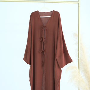 Sahar Ribbon-Tied Abaya
