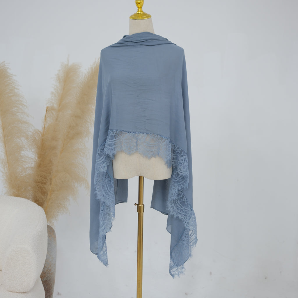 Lace Trim Modal Hijab
