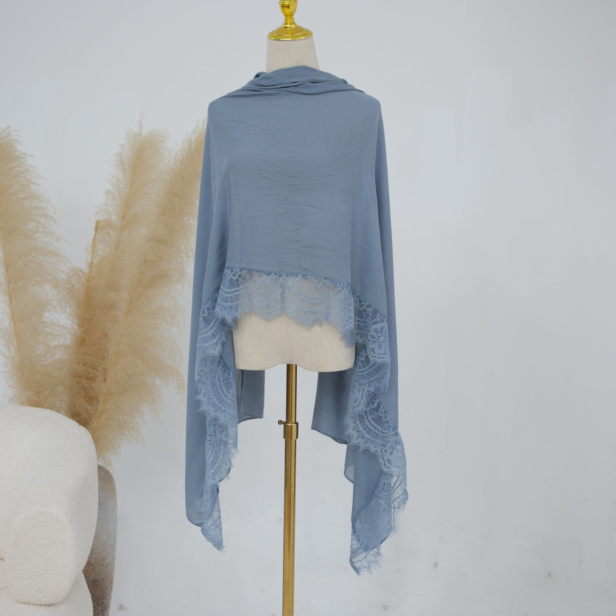 Lace Trim Modal Hijab