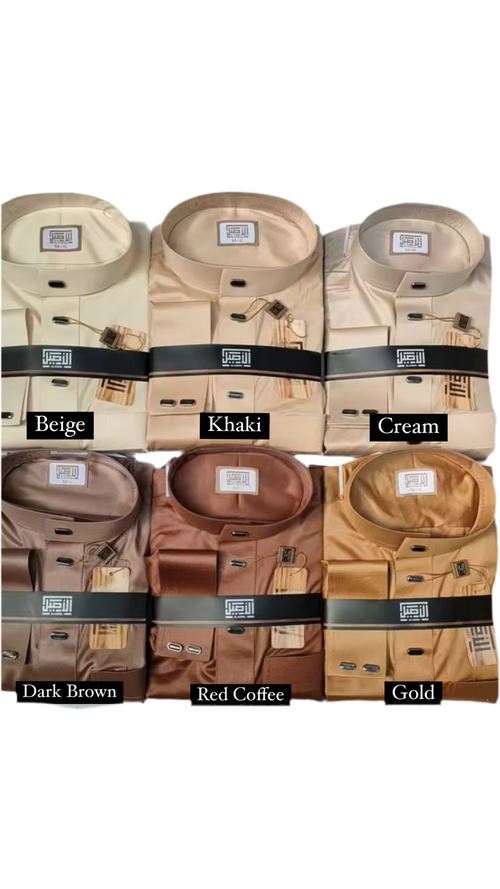 Al-Aseel Men’s Saudi Thobe- Neutrals