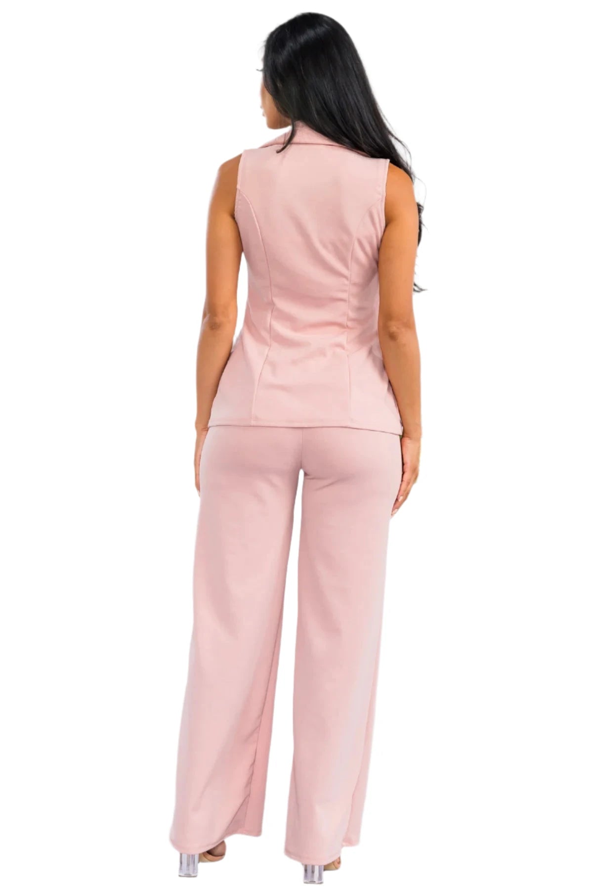 Lina Sleeveless Vest Pant Set