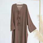 Sahar Ribbon-Tied Abaya