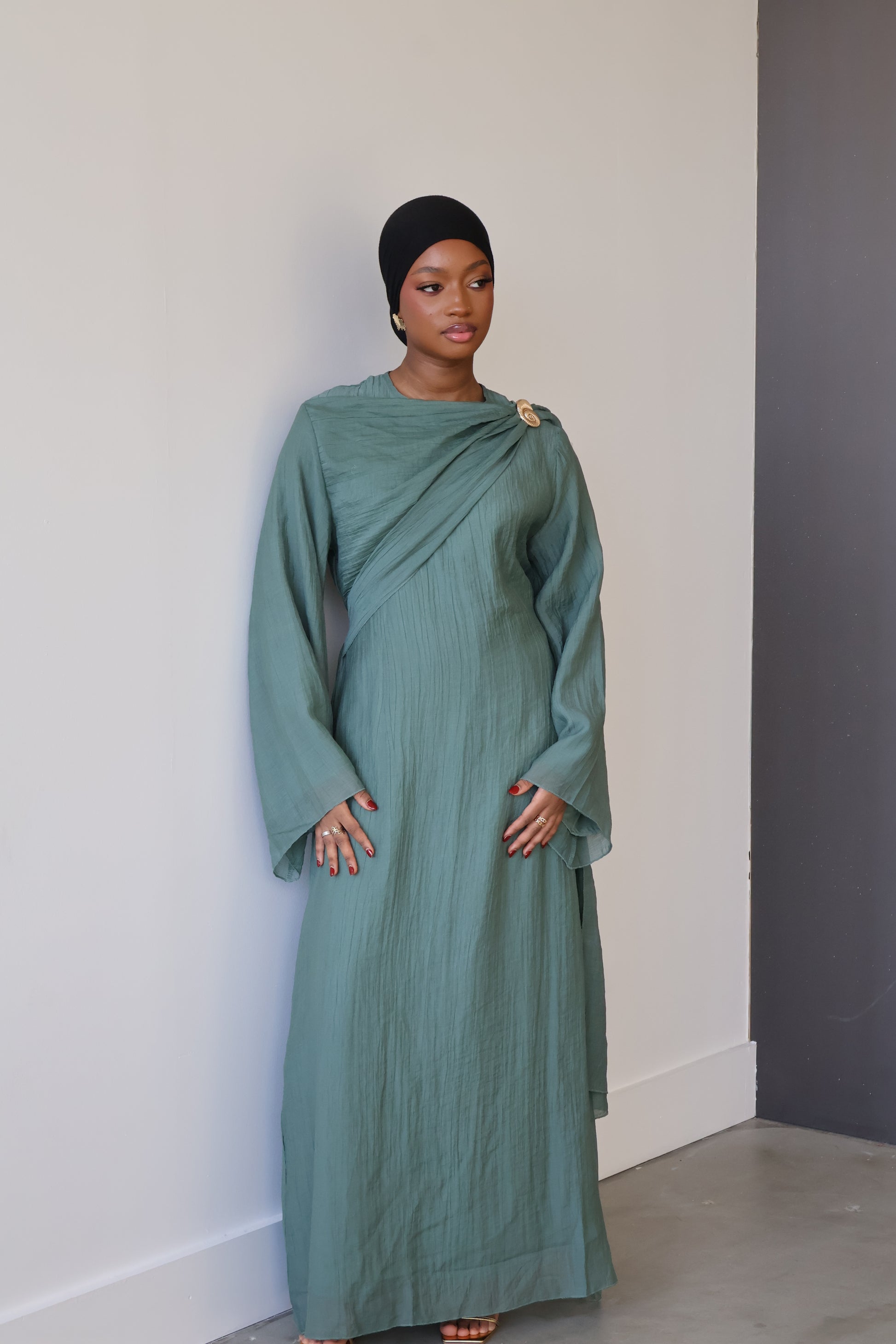 Layla Textured Overlay Dress