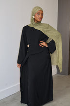 Zahara Gold Accent Ruched Dress