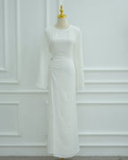 Zahara Gold Accent Ruched Dress