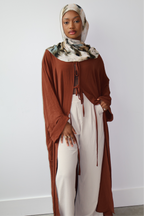 Sahar Ribbon-Tied Abaya