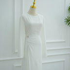 Zahara Gold Accent Ruched Dress