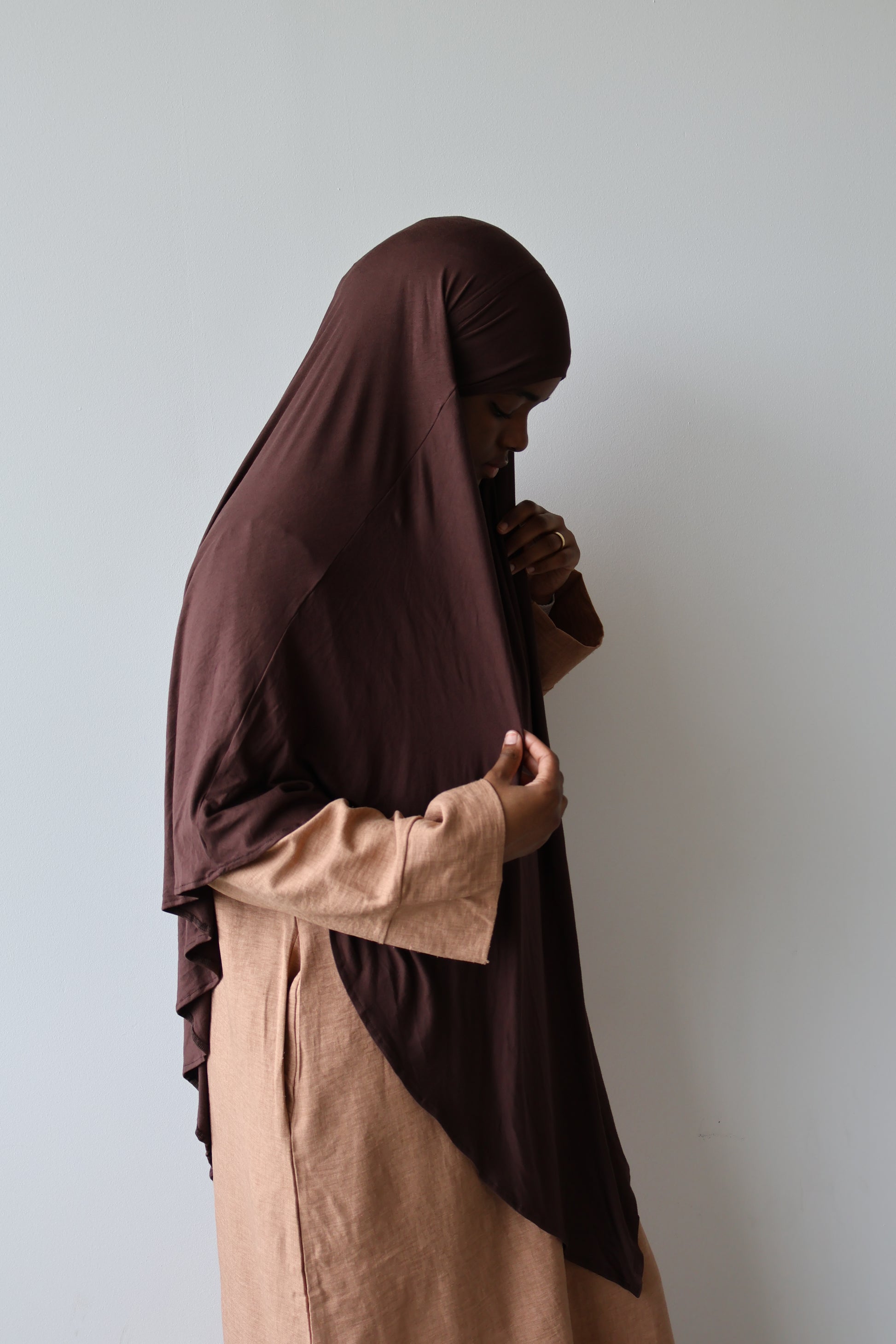 Cotton Jersey Khimar Hijab- Full Coverage