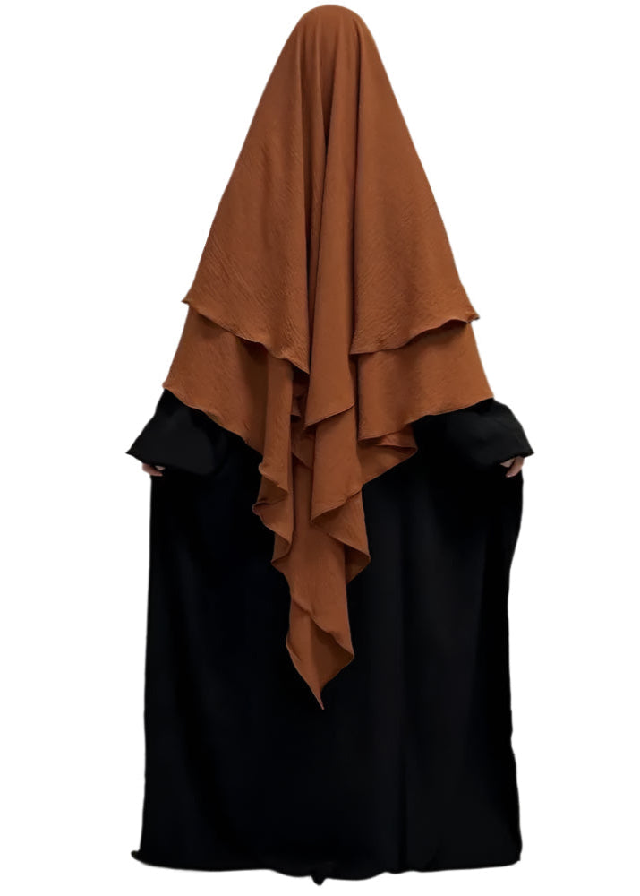 Double Layer Khimar- Plus Size