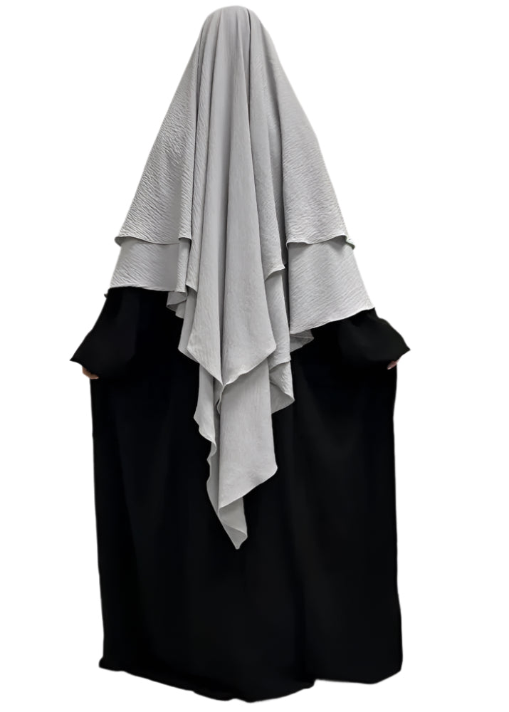 Double Layer Khimar- Plus Size