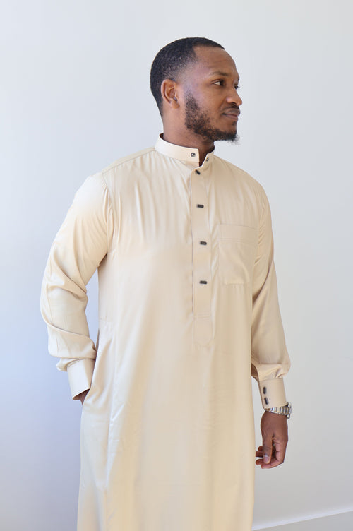 Al-Aseel Men’s Saudi Thobe- Neutrals