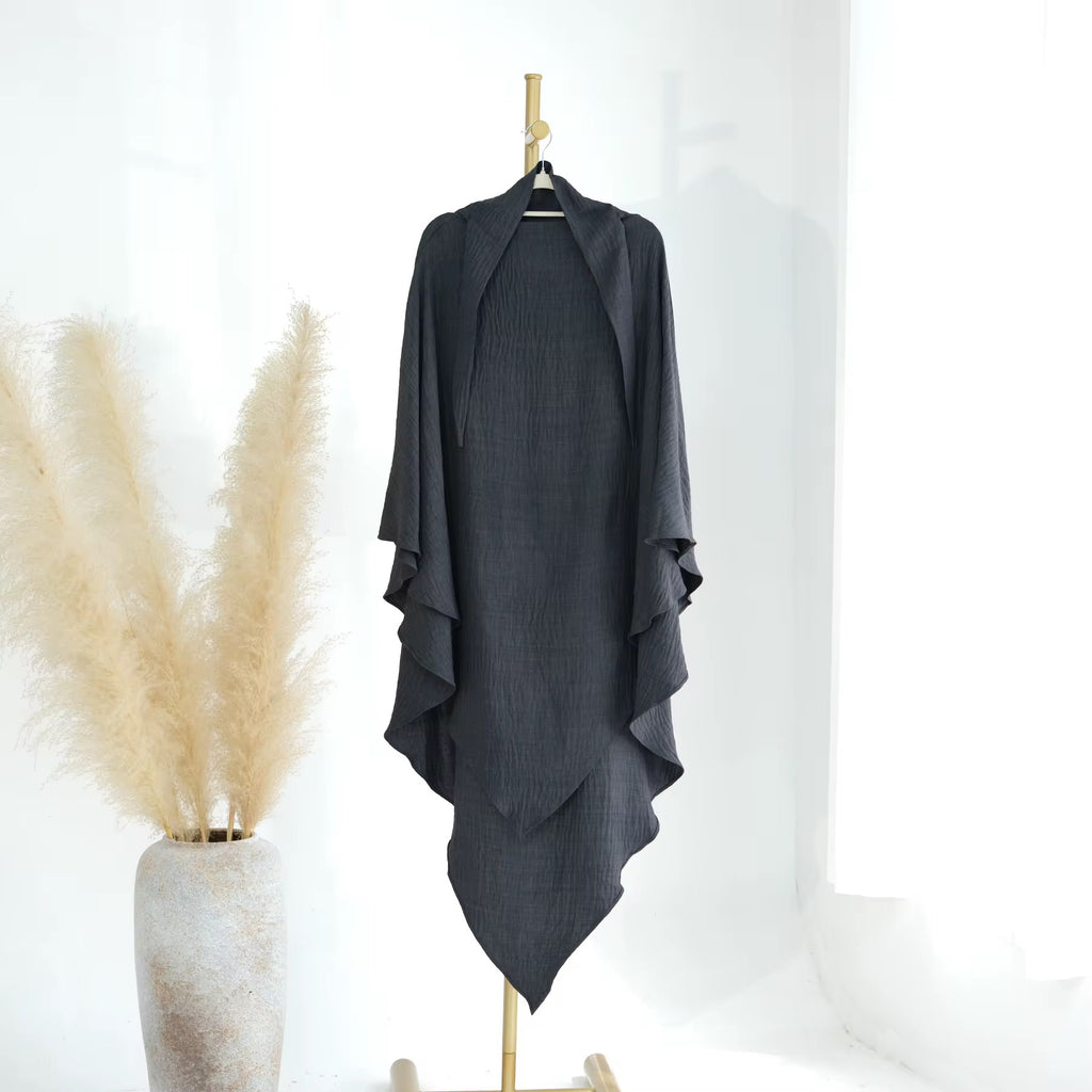 Single Layer Khimar- Cotton Linen