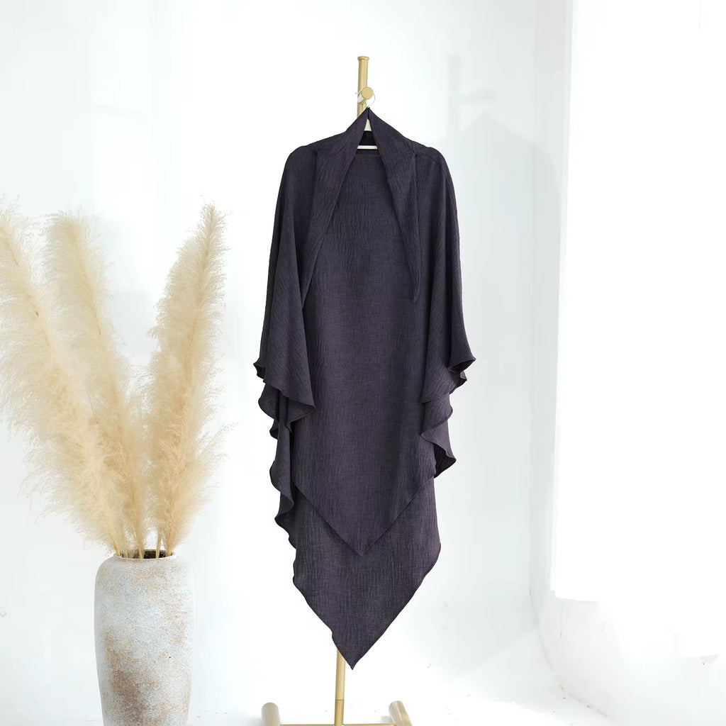 Single Layer Khimar- Cotton Linen