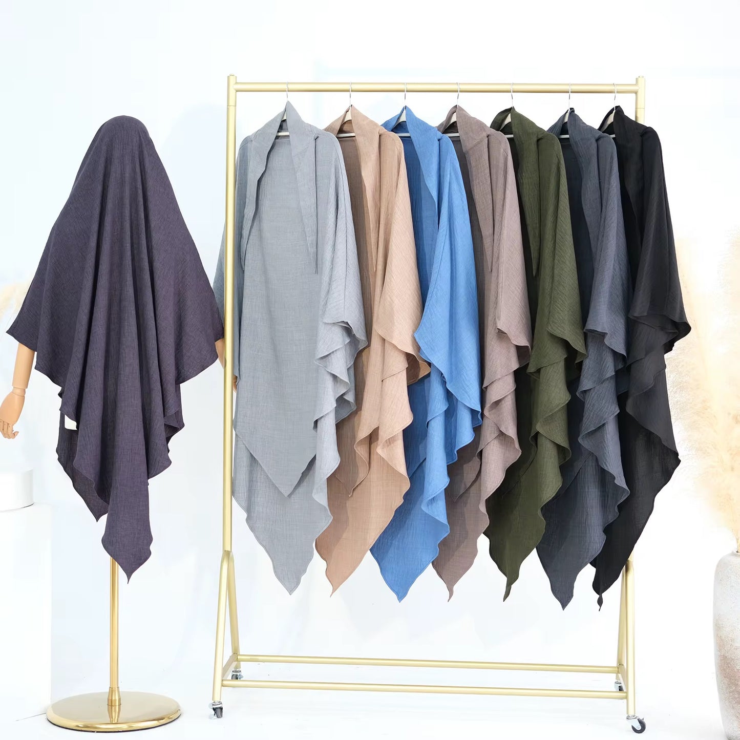 Single Layer Khimar- Cotton Linen