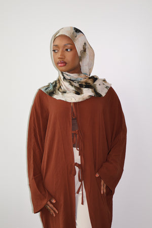 Sahar Ribbon-Tied Abaya