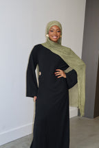 Zahara Gold Accent Ruched Dress