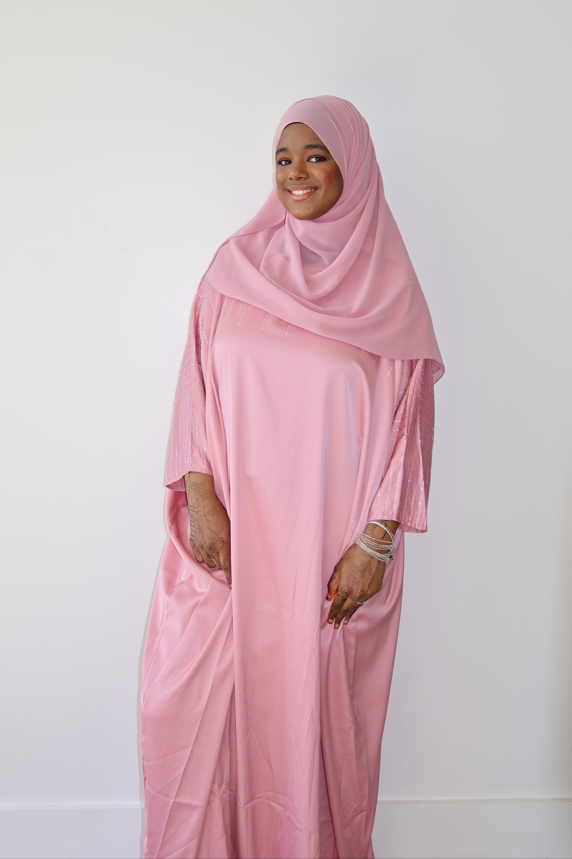 Zayna Rhinestone Butterfly Abaya