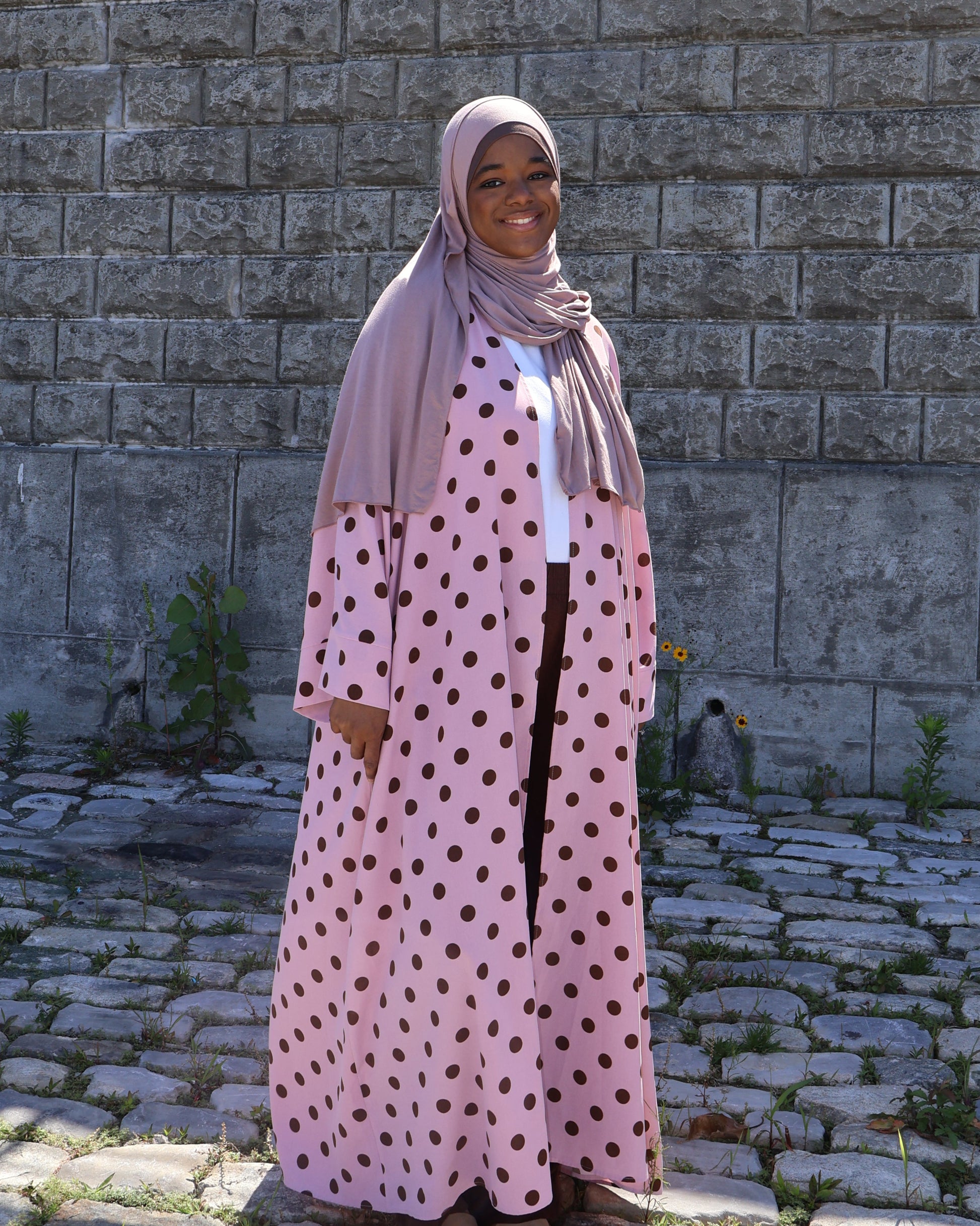 Polka Dot 2-Piece Abaya Set