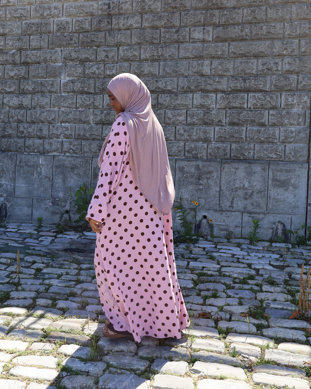 Polka Dot 2-Piece Abaya Set