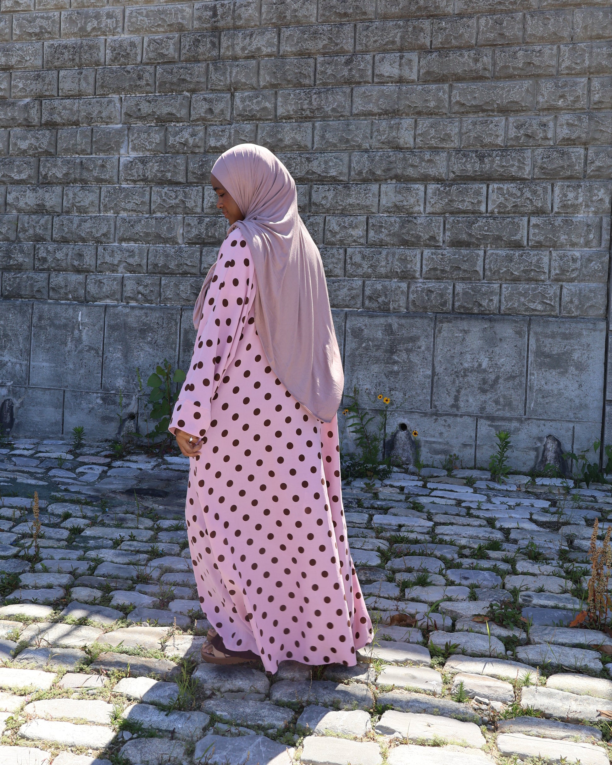 Polka Dot 2-Piece Abaya Set