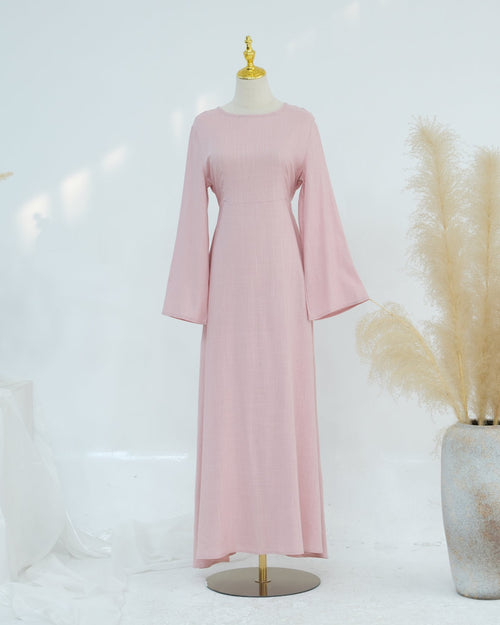 Ayla Linen Dress – Tie Back