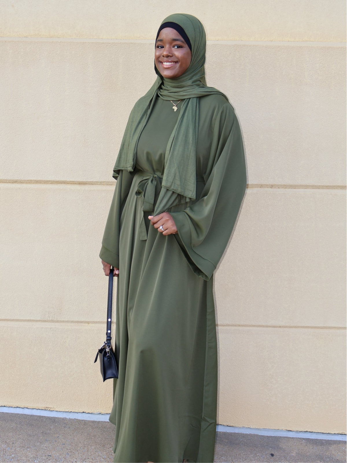 Belted Silhouette Dress - ModestyByMariama